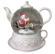 Снежная Лампа Чайник 20см*19см Белый Арт-8041