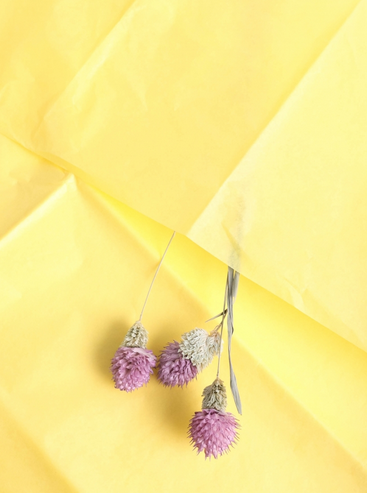 Бумага листами Тишью 50*66см Жёлтая (1уп/10шт) ЦЕНА за лист