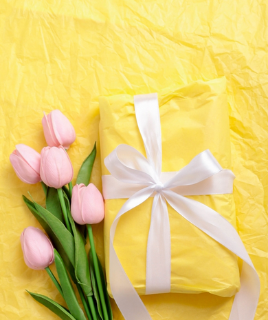 Бумага листами Тишью 50*66см Жёлтая (1уп/10шт) ЦЕНА за лист