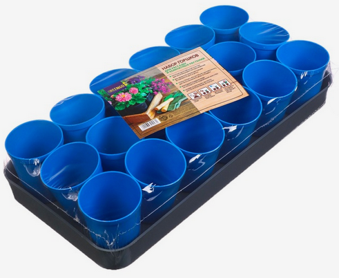 Набор для рассады Greengo стаканы 250мл*18шт + поддон 41×20см Арт-3341023 Набор для рассады Greengo стаканы 250мл*18шт + поддон 41×20см Арт-3341023