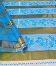 Пленка прозрачная с рисунком Президент Виноград Ярко-Голубая 70см/200гр