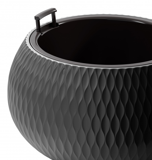 Горшок Жемчужина 7лит Графитовый М-8917 (с дренажной системой) Горшок Жемчужина 7лит Графитовый М-8917 (с дренажной системой)