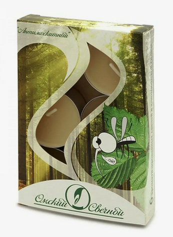 Свеча гильза Ароматизир Антимоскитная Набор 6шт*12гр