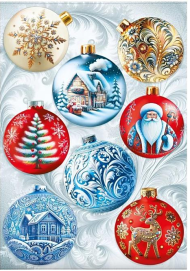 Наклейка Новогодняя Новогодние шарики Арт-079.503