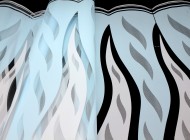 Пленка Пламя Ярко Голуб-Белый 70см/200гр