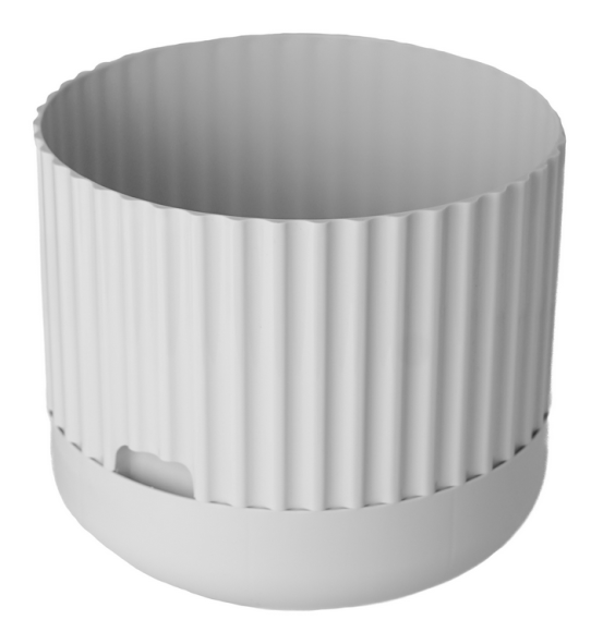 Горшок Эффект 2,5лит Белый с прикорневым поливом D-16см Горшок Эффект 2,5лит Белый с прикорневым поливом D-16см