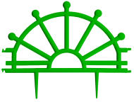 Заборчик пластиковый Штурвал Зелёный 430*320мм (7секций)