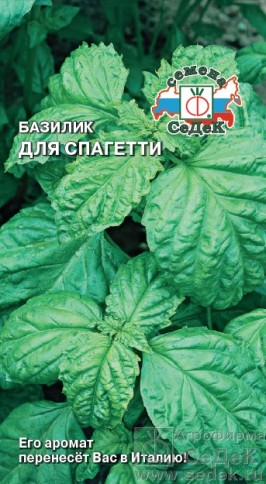 Пряность Базилик зелёный Для Спагетти ЦВ/П (СЕДЕК) 0,2гр среднеспелый Пряность Базилик зелёный Для Спагетти ЦВ/П (СЕДЕК) 0,2гр среднеспелый