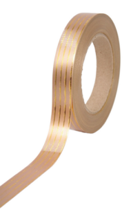 Лента Золот полоса Многополос 2см*50ярд Бронзовая