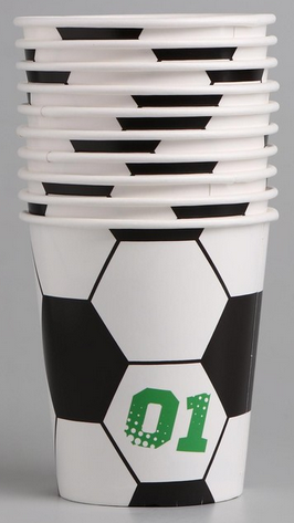 Стакан бумажный Футбол 250мл*10шт Арт-3421652