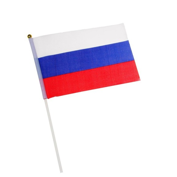 Флаг Российский +9 Мая 14*21см