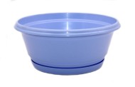 Горшок Крокус миска 210мм Голубой с поддоном высота 10см