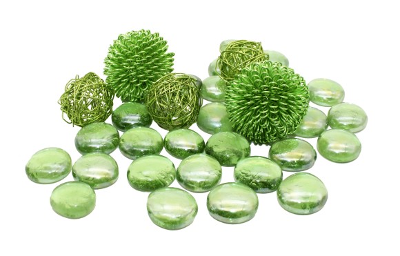 Камешки кристалы зеленый 10*16см KR-9014