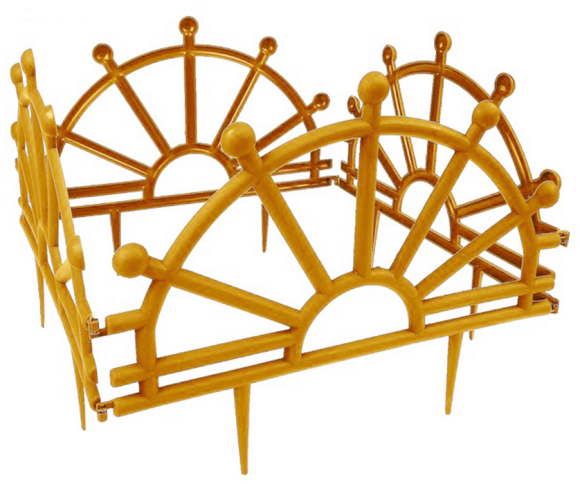 Заборчик пластиковый Штурвал Светло-Коричневый 430*320мм (7секций)