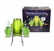 Лимонадник Мексиканская ночь 3,8лит (Набор 6 предметов) с подставкой