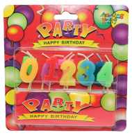 Свеча Цифры цветные