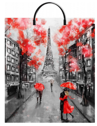 Сумочка пакет п/э пластик ручка 390*440мм Париж Арт-137692