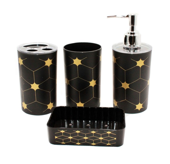 Набор для ванной комнаты 4 предмета Арт-HF-706-2 пластиковый