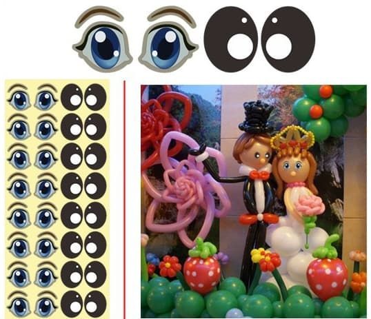 Набор Глазки на клеевой основе 16шт Арт-В-602В ЦЕНА ЗА НАБОР