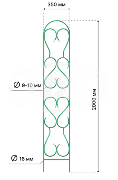 Шпалера Прямая разборная (В-200см Ш*35см) Шпалера Прямая разборная (В-200см Ш*35см)