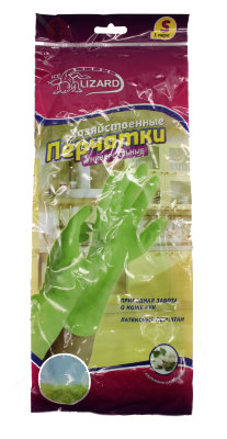 Перчатки Резиновые Ice-Lizard Зеленые р-р S 1уп/3пары (1уп/12пар)