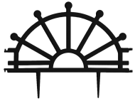 Заборчик пластиковый Штурвал Чёрный 430*320мм (7секций)