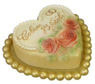 Свеча Сердечко Совет да Любовь на жемчуж подставке Арт-909434