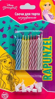 Свечи для торта Незадуваемые Дисней 10шт Микс