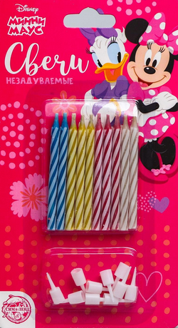 Свечи для торта Незадуваемые Дисней 10шт Микс Свечи для торта Незадуваемые Дисней 10шт Микс