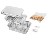 Коптильня Одноразовая 20*15см + щепа Ольха (1уп/28шт) 1 ЭТАЖ