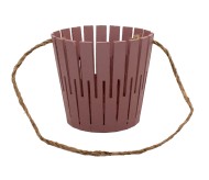 Корзина Натуральн Дерево 100/150/300мм с Веревочн ручкой Коричневая