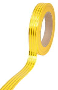 Лента Золот полоса Многополос 2см*50ярд Жёлтая