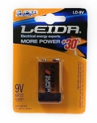 Батарейка Крона LEIDA 9V (солевая 6F22)
