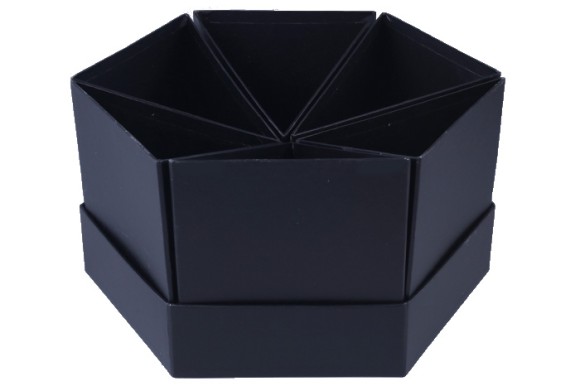 Коробка Тортик из 6 частей L15см W29,5см Чёрная YH-023-4