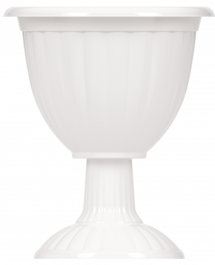 Горшок вазон на высокой ножке Жасмин 18лит Белый М-1392 (D-35см)