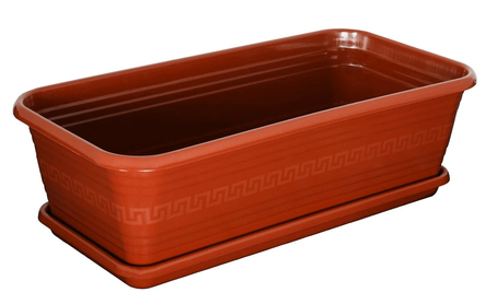 Балконный ящик Декор 450*225*125мм Терра с поддоном