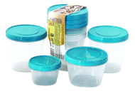 Набор пластиковых ёмкостей для продуктов Банки 4шт Арт-1423/09