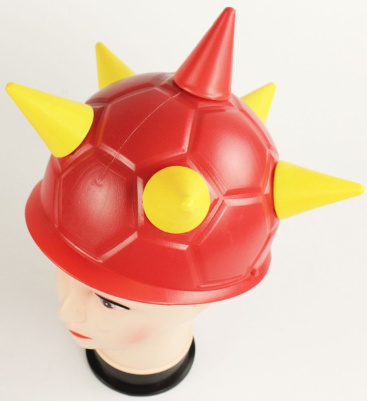 Каска красная с желтыми рогами 329563 Каска красная с желтыми рогами 329563