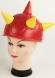 Каска красная с желтыми рогами 329563 Каска красная с желтыми рогами 329563
