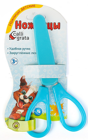 Ножницы 125мм в Пластиковом в футляре Арт-3170810 закруглённые концы