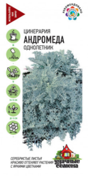 Цветы Цинерария Андромеда ЦВ/П (ГАВРИШ) серия УДС 0,05гр однолетник до 15см Цветы Цинерария Андромеда ЦВ/П (ГАВРИШ) серия УДС 0,05гр однолетник до 15см