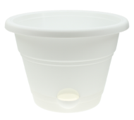 Горшок Венеция 1лит Белый D-15см с прикорневым поливом
