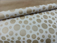 Бумага крафт Европа шары большие белый на коричневом 70см*8,5