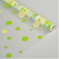 Пленка матовая Конфетти Салатово-Кремовая 60см/200гр