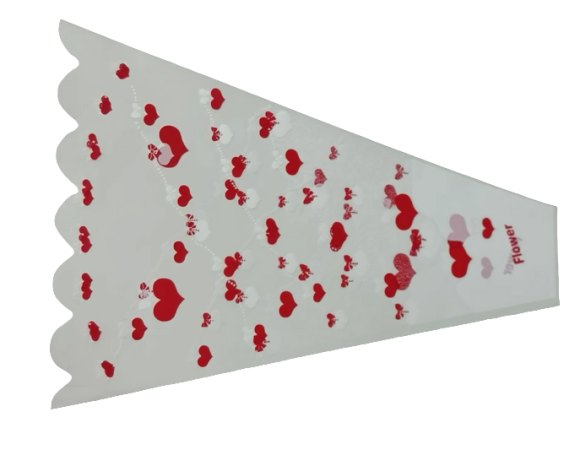 Конус рис/рис 12/45 Сердца (1уп/100шт) Цена за лист