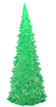 Ёлка пластик светящаяся Зелёная 27см Арт-170023