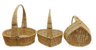 Корзина Набор Плетеных Джут 3шт Сердце D-19/20/25см