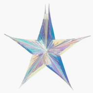 Декор потолочный 3-D Звезда Перламутр 40см