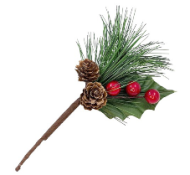 Ветка Новогодняя 15см Арт-8584
