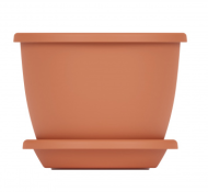 Горшок Афина 0,5лит Коричневый с поддоном М-6487 (БАШ)